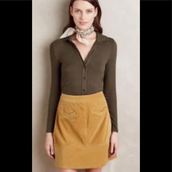 ANTHROPOLOGIE WESTWOOD POSTMARK BUTTON DOWN TOP - Picture 2 of 7